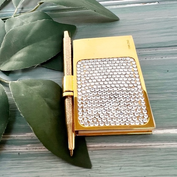 Vintage Judith Leiber Swarovski Crystal Studded Notepad - Picture 1 of 10